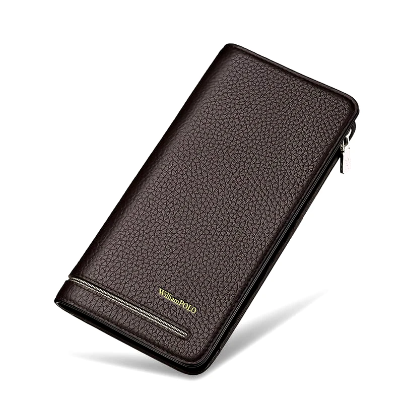William Polo Δερμάτινο Ανδρικό πορτοφόλι William Polo 195191 brown