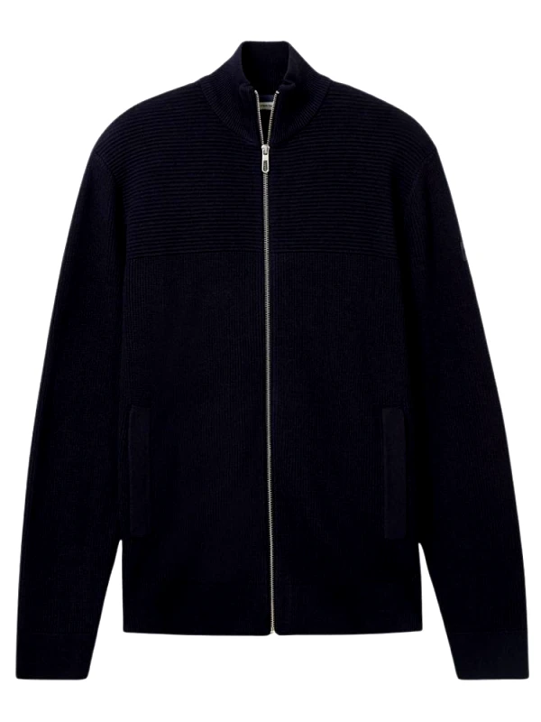 Tom Tailor Tom Tailor Ανδρική Πλεχτή Ζακέτα Structure Mix Knit Jacket 1038317-29999 Μαύρο