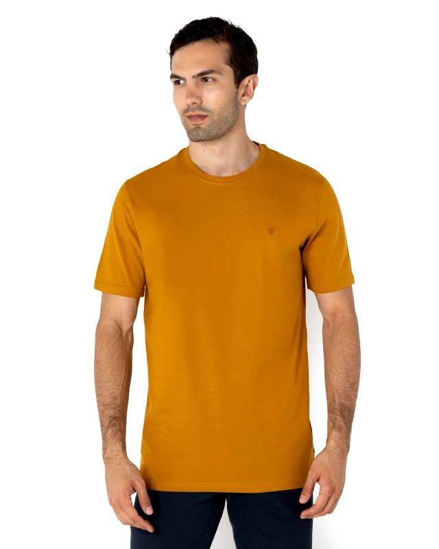 The Bostonians The Bostonians Ανδρικό T-Shirt Regular Fit 3TS1241|B295MU Μουσταρδί