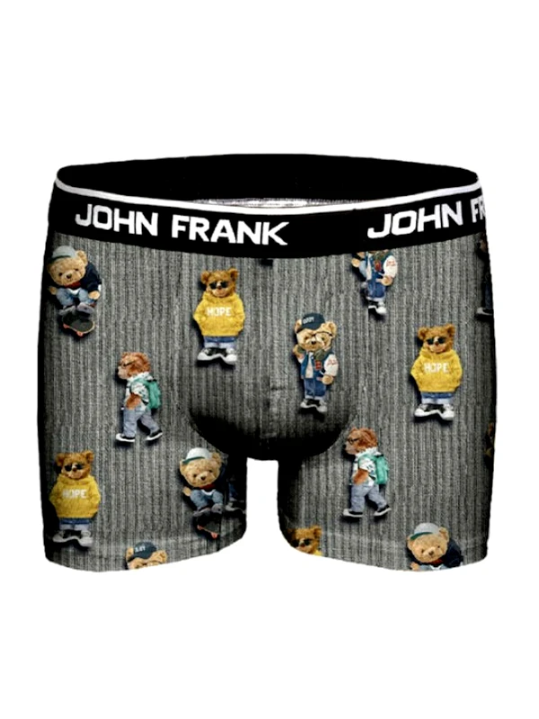 John Frank John Frank Cool Teddy Ανδρικό Μποξεράκι JFBD325 Γκρι
