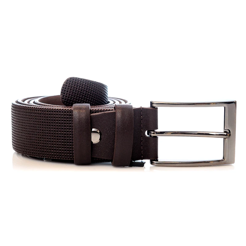 Nino Venturi Ανδρική Ζώνη Με Μικροσχέδιο Nino Venturi F6-Brown Καφέ