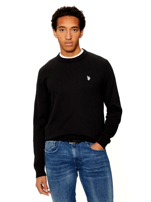 U.S. Polo ASSN. Us Polo Assn. Ανδρικό Πουλόβερ US42 173 006-01-199 Μαύρο