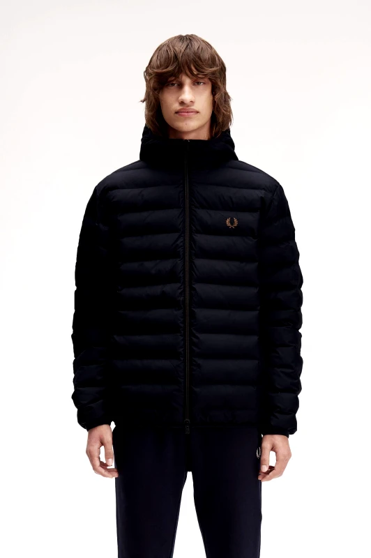 Fred Perry Fred Perry Ανδρικό Μπουφάν Hooded Insulated Jacket J8553-184 Μαύρο