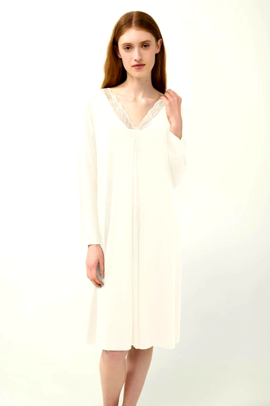 Vamp Vamp Γυναικείο Νυχτικό Micromodal με Πιέτα