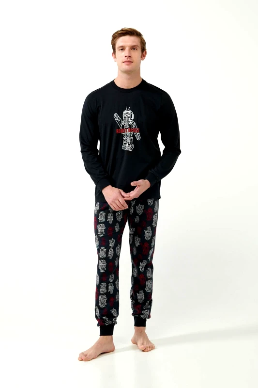 Vamp Vamp Πυτζάμα S. Jersey με Μοτίβο Ρομπότ