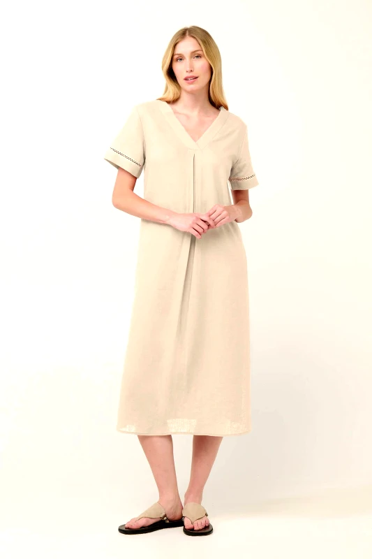 Vamp Vamp Καλοκαιρινό Φόρεμα με V Λαιμόκοψη