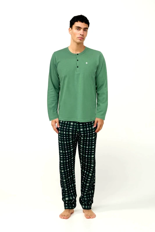 Vamp Vamp Ανδρική Βαμβακερή Πυτζάμα με Πατιλέτα