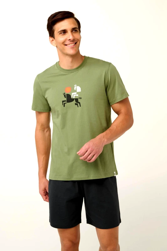 Vamp Vamp Βαμβακερή Ανδρική Πυτζάμα με Κοντό Μανίκι