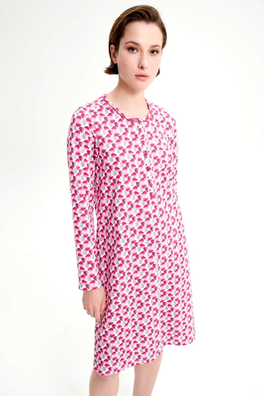 Vamp Vamp Εμπριμέ Νυχτικό με Πατιλέτα