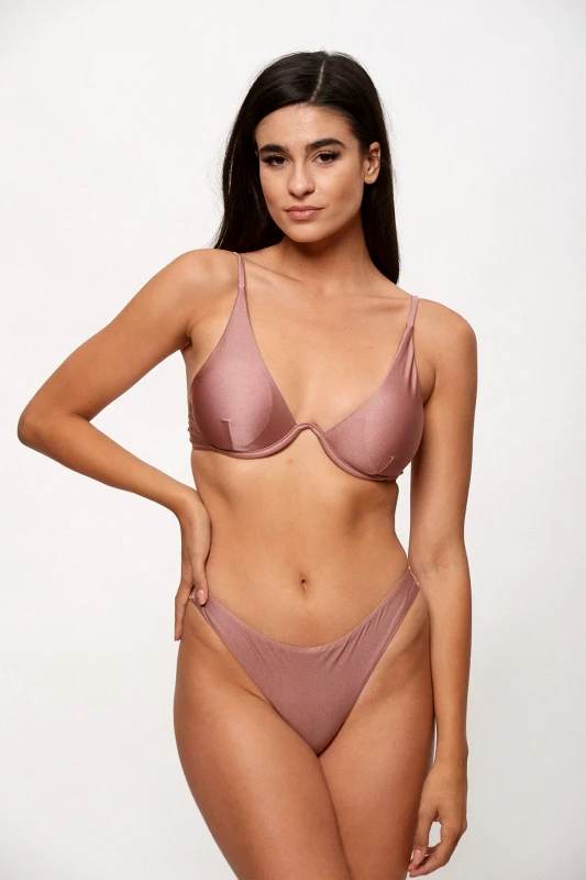 Comfuzio ΜΑΓΙΟ ΜΟΝΟΧΡΩΜΟ BIKINI Μπρονζέ