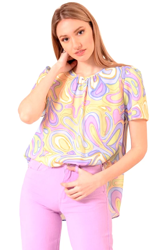 ΜΠΛΟΥΖΑ ΚΟΝΤΟΜΑΝΙΚΗ ΕΜΠΡΙΜΕ ΚΙΤΡΙΝΟ Κίτρινο φωτογραφία