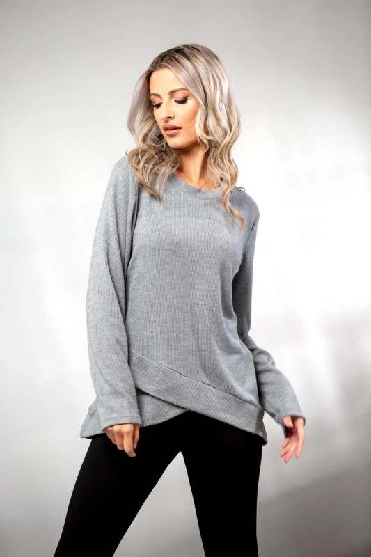 Boutique ΜΠΛΟΥΖΑ ΜΕ ΤΕΛΕΙΩΜΑ ΚΡΟΥΑΖΕ ΣΕ ΠΛΕΚΤΟ Μαύρο