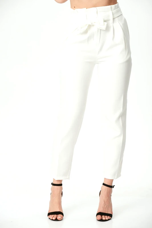 New Collection ΠΑΝΤΕΛΟΝΙ ΜΕ ΖΩΝΗ ΑΣΠΡΟ Ασπρο