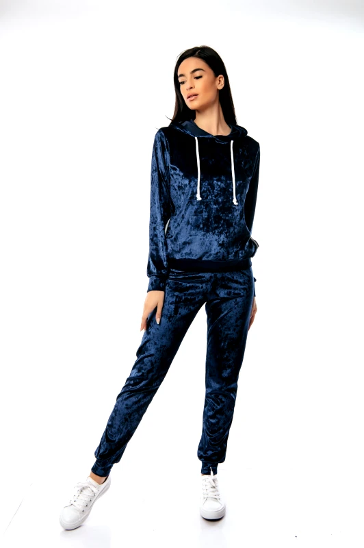 Dress Up ΣΕΤ ΜΠΛΟΥΖΑ & ΠΑΝΤΕΛΟΝΑ ΒΕΛΟΥΤΕ ΜΕ ΛΑΣΤΙΧΟ ΣΤΟ ΠΟΔΙ Μπλε