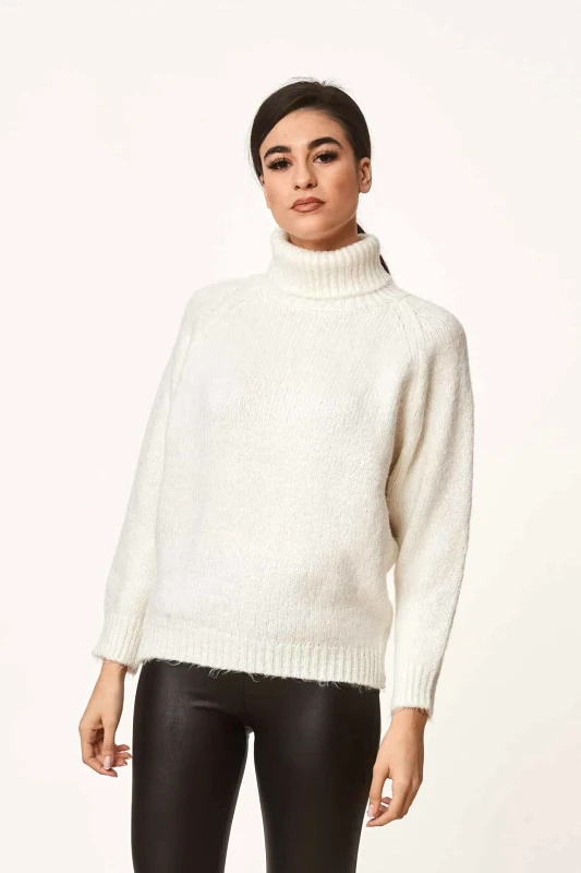 Dress Up ΜΠΛΟΥΖΑ ΠΛΕΚΤΗ ΖΙΒΑΓΚΟ ΑΣΠΡΗ Άσπρο