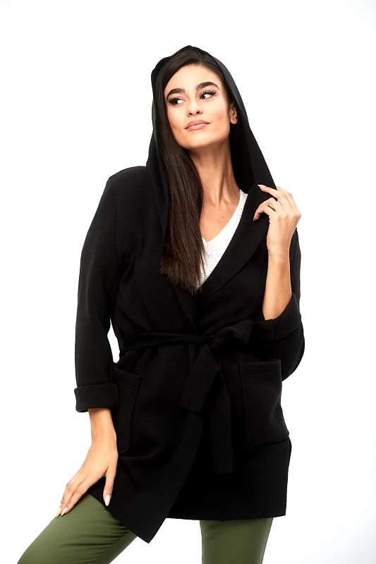 Dress Up ΖΑΚΕΤΑ ΜΑΚΡΙΑ ΜΕ ΖΩΝΗ Μαύρο