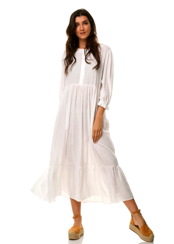 Interhat White long dress Ασπρο