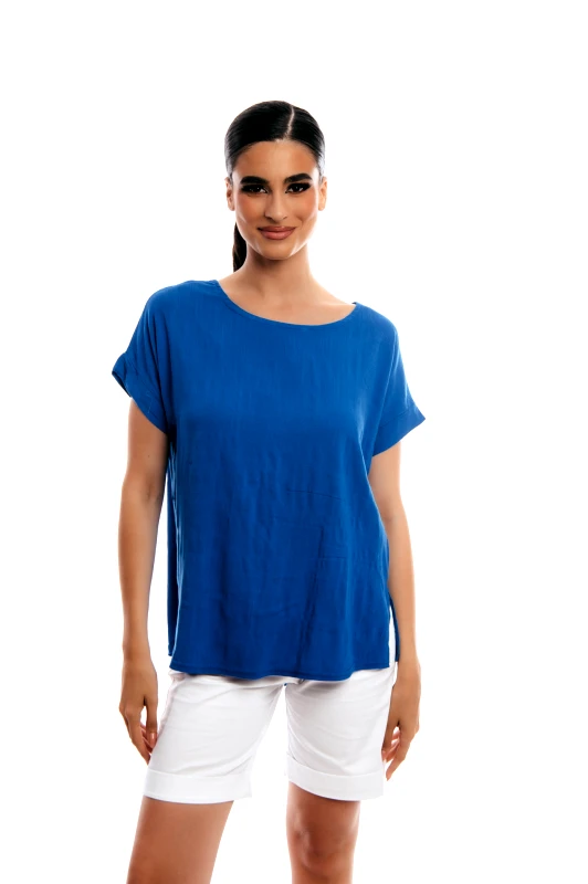 Secret ΜΠΛΟΥΖΑ ΜΕ ΚΡΕΜΑΣΤΟ Μπλε ρουά