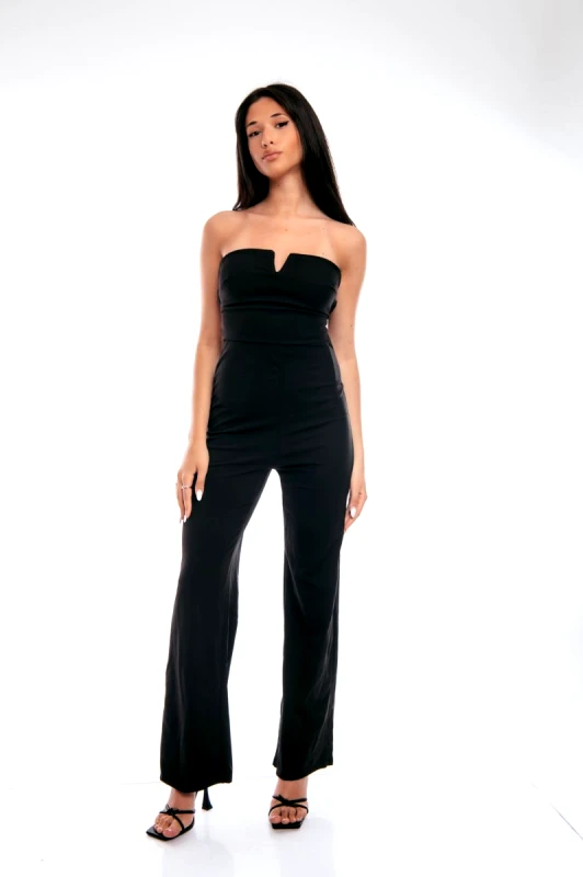 Dress Up ΦΟΡΜΑ ΟΛΟΣΩΜΗ ΣΤΡΑΠΛΕΣ ΜΑΥΡΟ Μαύρο