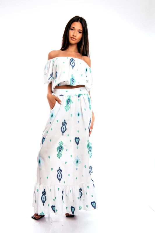 ECSTASY ΣΕΤ ΤΟΠ ΚΑΙ ΦΟΥΣΤΑ Ασπρο