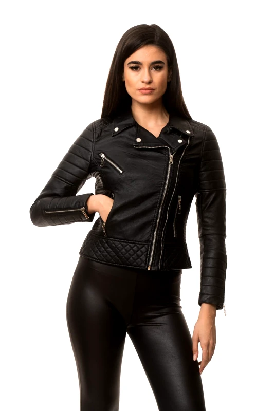 Boutique ΜΠΟΥΦΑΝ ΔΕΡΜΑΤΙΝΗ PERFECTO Μαύρο