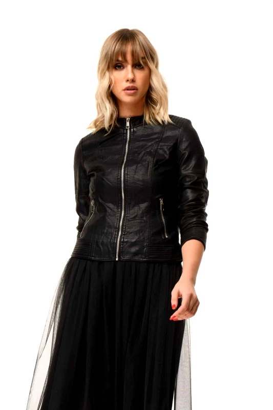 Boutique ΜΠΟΥΦΑΝ ΔΕΡΜΑΤΙΝΗ ΜΑΥΡΟ Μαύρο