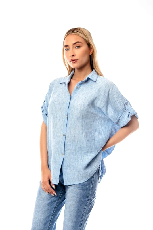 Dress Up ΠΟΥΚΑΜΙΣΟ ΜΕ ΓΥΡΙΣΤΟ ΜΑΝΙΚΙ Σιέλ