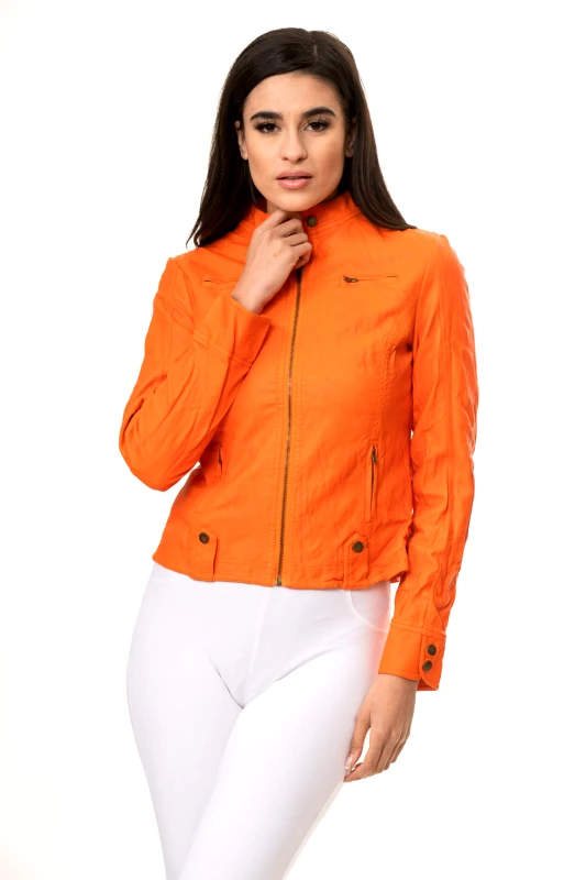 Comfuzio ΜΠΟΥΦΑΝ ΔΕΡΜΑΤΙΝΗ ΜΕ ΤΣΕΠΕΣ Πορτοκαλί