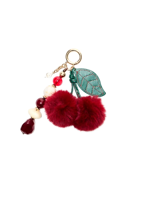 Stradivarius Stradivarius Μπρελόκ Charm Με Κεράσι Και Χάντρες Κόκκινο Os
