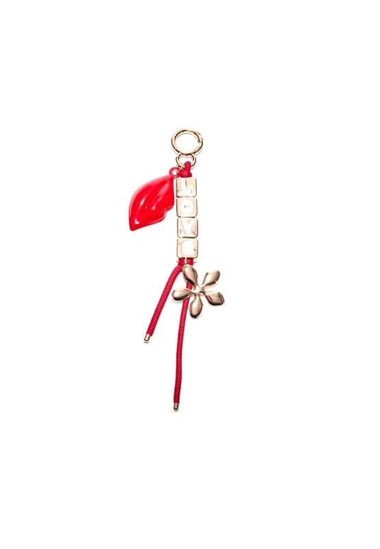 Stradivarius Stradivarius Μπρελόκ Με Charm Χείλη Και Love Κόκκινο Os