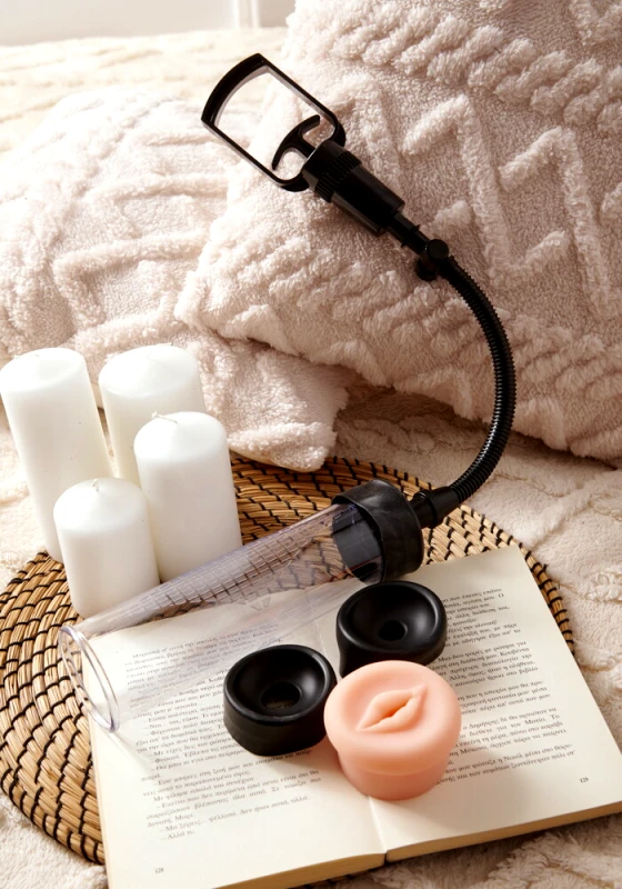 Sweetvibes Αντλία μεγέθυνσης πέους Penis Pump με αυνανιστήρι - Διάφανο