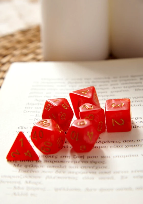 Sweetvibes Ερωτικά ζάρια με με αριθμούς (σετ 7 τεμαχίων) - Κόκκινο