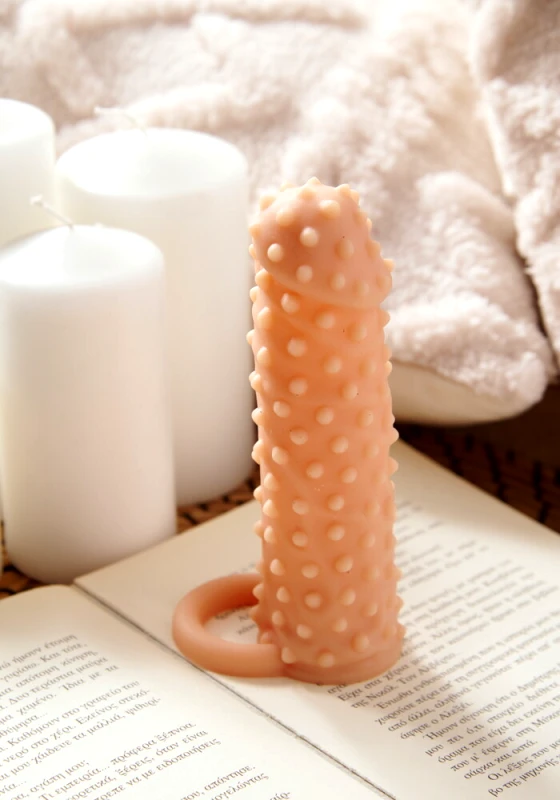 Sweetvibes Προέκταση πέους Spiny Penis Sleeve - Μπεζ