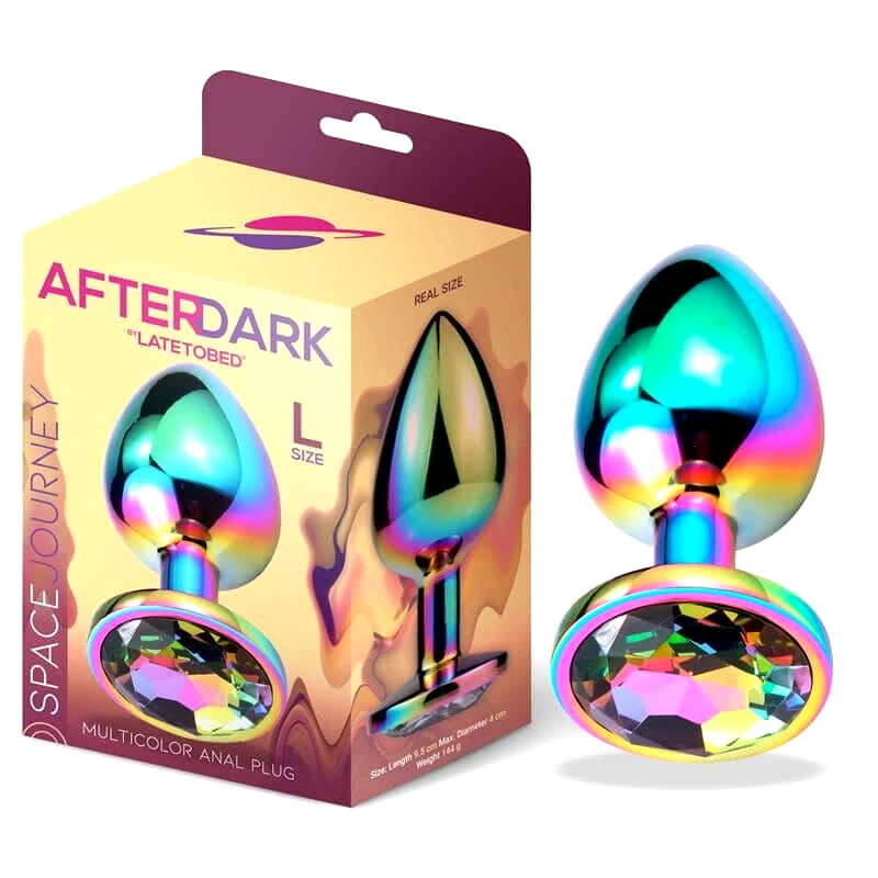 Sweetvibes Μεταλλική πρωκτική σφήνα AFTERDARK Space Journey Multicolor Butt Plug Jewel Size L - Πολύχρωμο