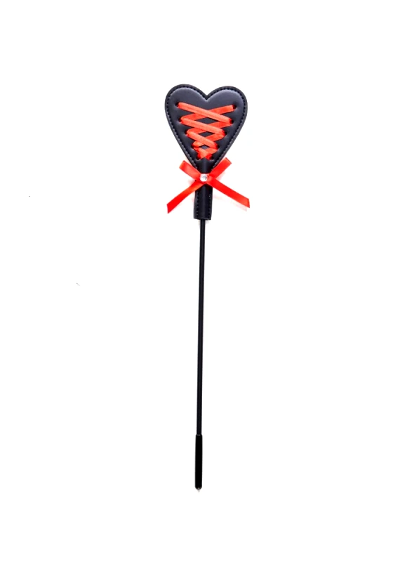 Sweetvibes Paddle σε σχήμα καρδιάς με σχέδιο χιαστί (43.5cm) - Μαύρο