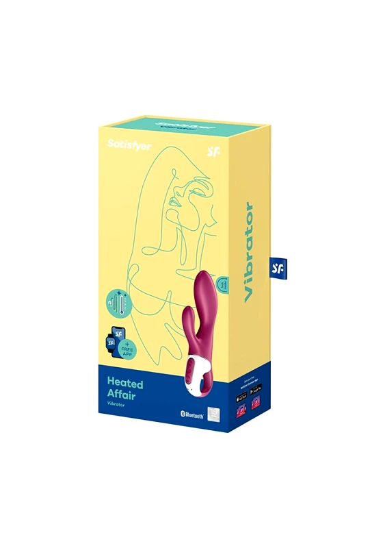 Sweetvibes Δονητής Rabbit Satisfyer Heated Affair με APP - Μπορντώ