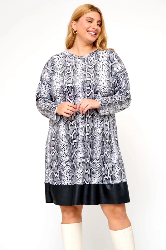 JUCITA Φόρεμα Βελουτέ Snake Print Athina