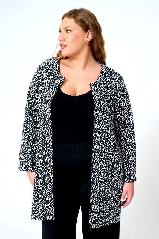 JUCITA Ζακέτα Ζακάρ Leopard Violet