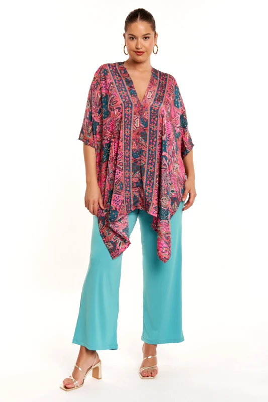 JUCITA Παντελόνα Ελαστική Eleanor Aqua