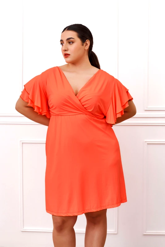 JUCITA Φόρεμα Κρουαζέ Μίνι Ourania Κοραλί