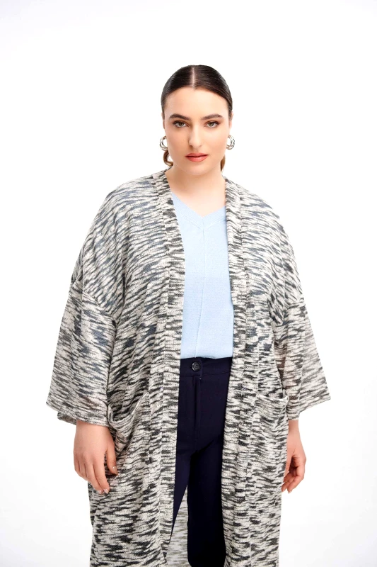 JUCITA Ζακέτα Μακριά Sissy Γκρι