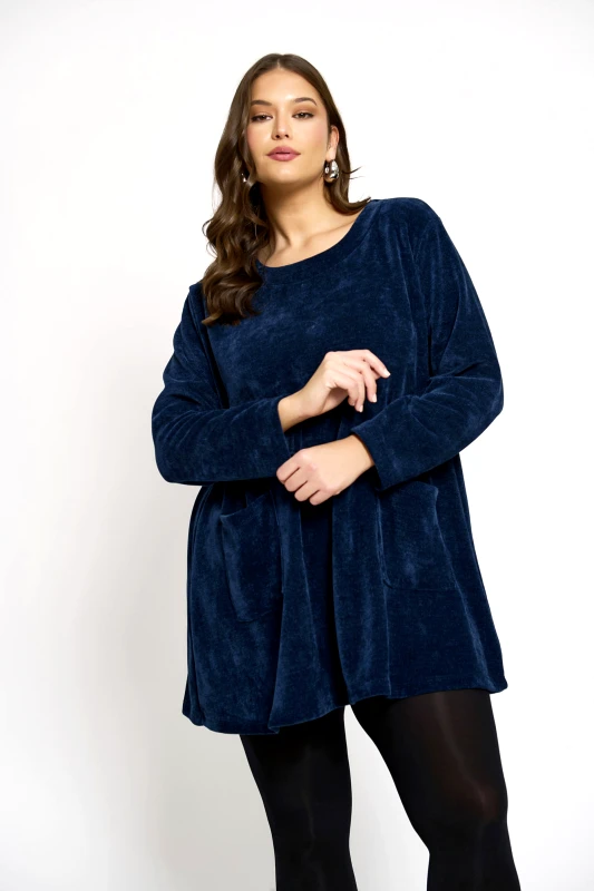 JUCITA Φόρεμα Κοτλέ Kristalia Μπλε