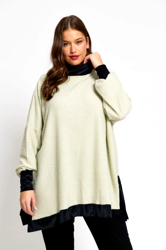 JUCITA Mπλουζοφόρεμα με Γιακά Eloise Πλεκτό