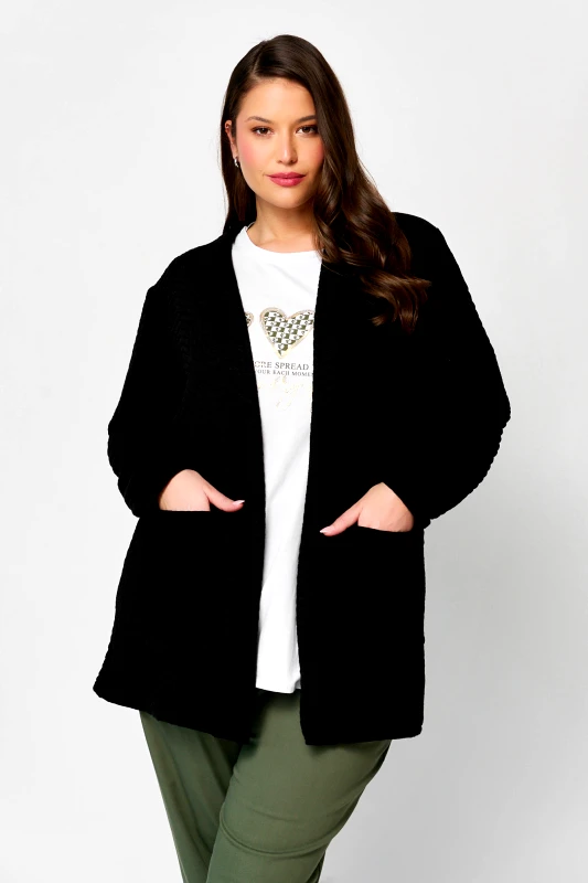 JUCITA Ζακέτα Καπιτονέ Melpomene Μαύρο