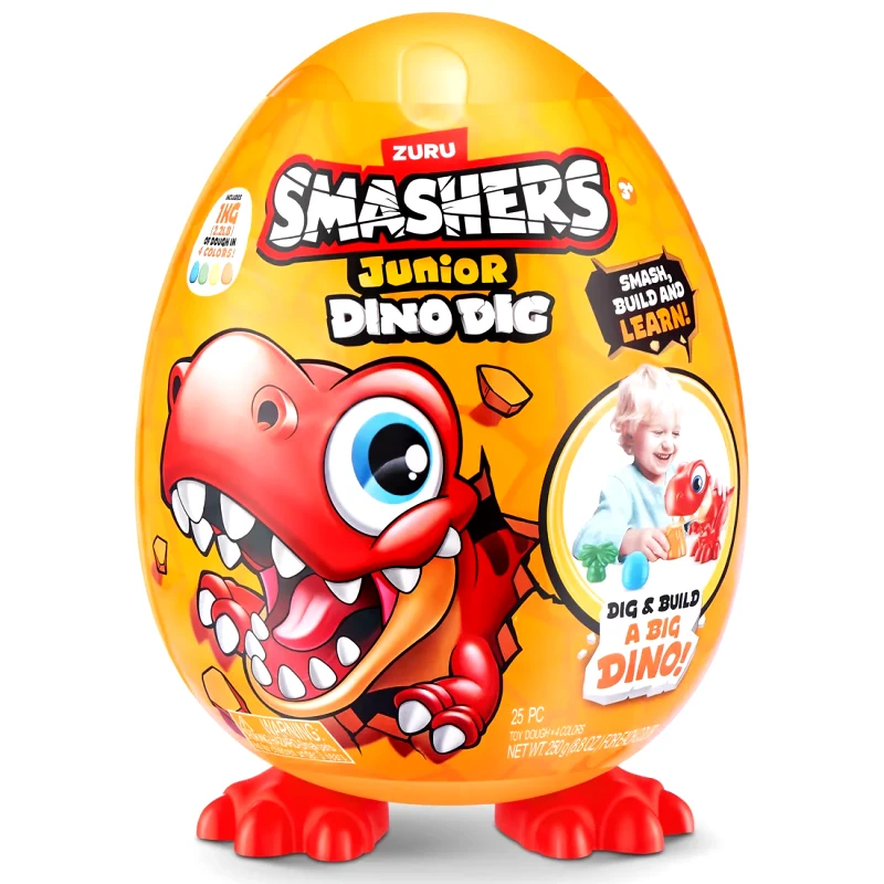 ZURU ZURU ΠΑΙΧΝΙΔΙ ΜΙΝΙΑΤΟΥΡΑ SMASHERS JUNIOR S1 -DINO DIG ΜΕΓΑΛΟ ΑΥΓΟ