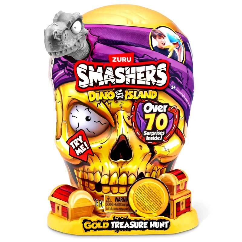 ZURU ZURU ΠΑΙΧΝΙΔΙ ΜΙΝΙΑΤΟΥΡΑ SMASHERS S5 DINO ISLAND ΚΥΝΗΓΙ ΤΟΥ ΧΡΥΣΟΥ ΘΗΣΑΥΡΟΥ 3+