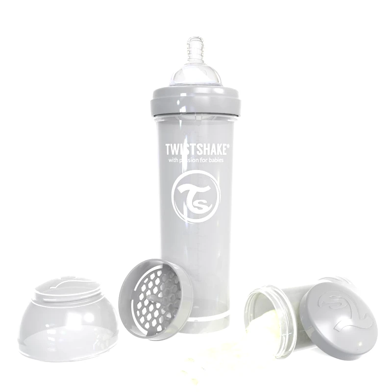 Twistshake Twistshake Μπιμπερό Κατά Των Κολικών Pastel Grey 4+ Μηνών, 330ml