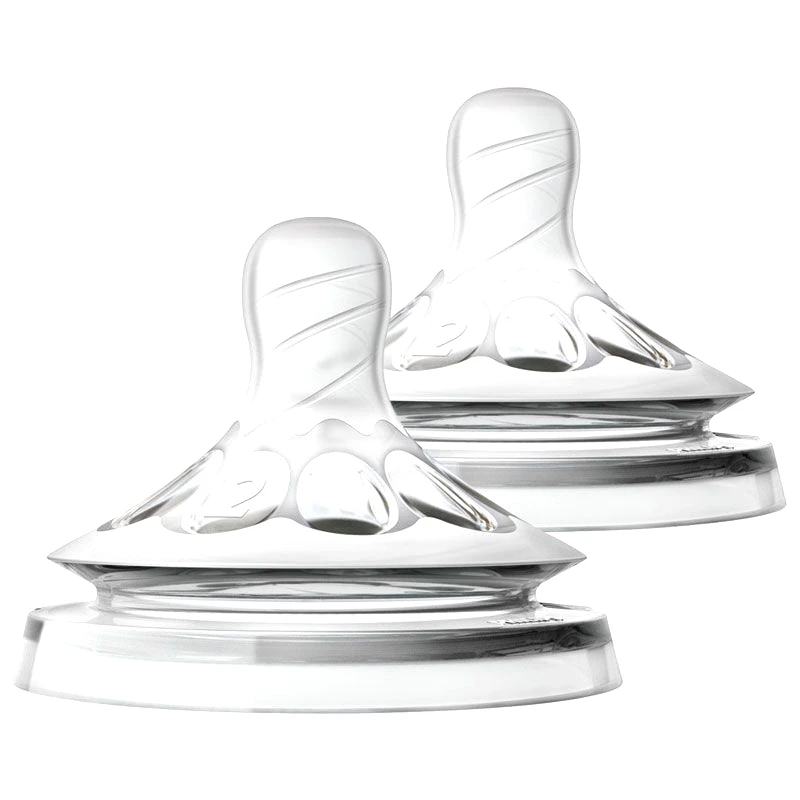Philips Avent Philips Avent Θηλή Σιλικόνης Natural Αργής Ροής 2 Οπών 1+ Μηνών 2τμχ