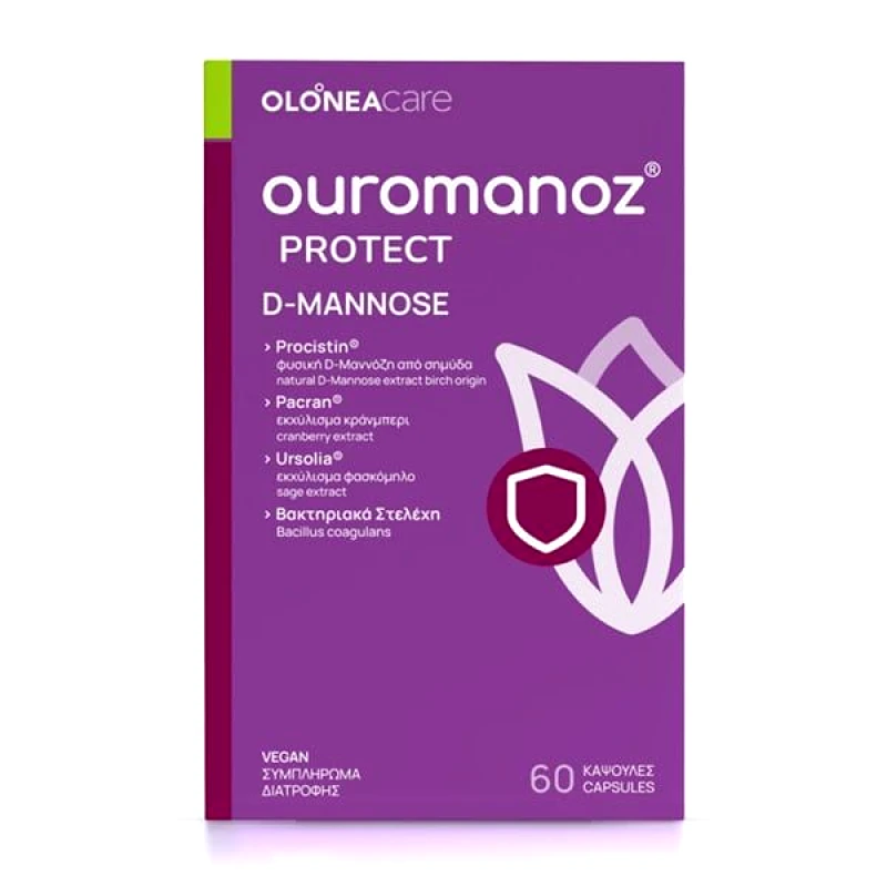 OLONEA OLONEA Ouromanoz Protect Συμπλήρωμα Διατροφής για την Προστασία του Ουροποιητικού Συστήματος 60 Κάψουλες