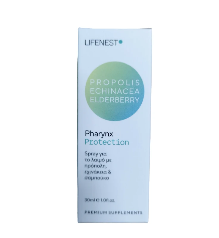 Genomed Genomed Lifenest Pharynx Protection Spray για το Λαιμό με Πρόπολη, Εχινάκεια & Σαμπούκο 30ml